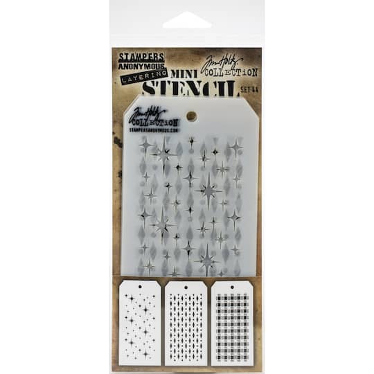 Stampers Anonymous Tim Holtz&#xAE; Mini Layered Stencil Set No.44